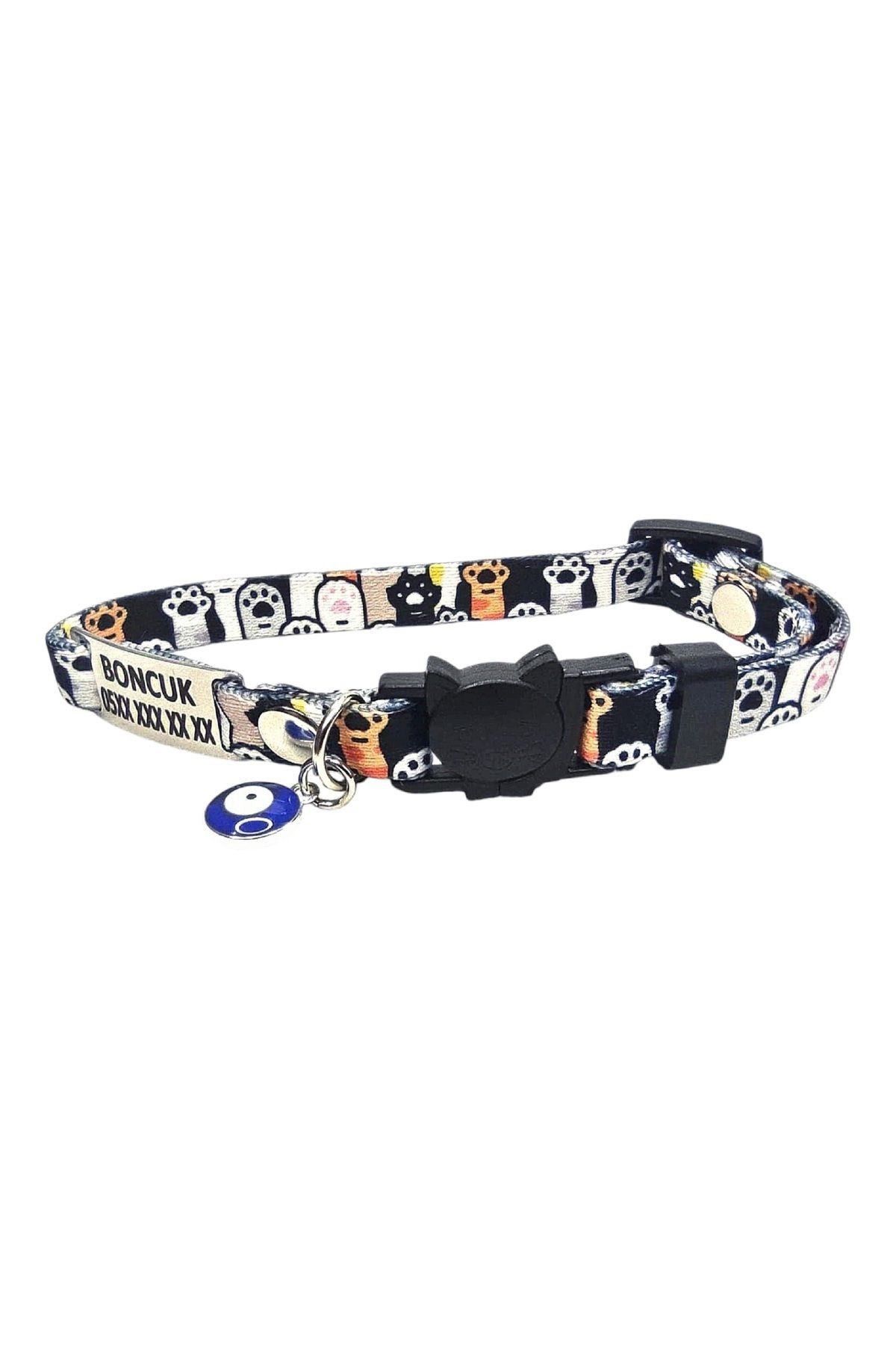 Ayz Aksesuar-Name Cat Collar with Safety Lock, Non-Shaking Name Tag, Cat Tag, Cat Name Tag, Safety Click 4