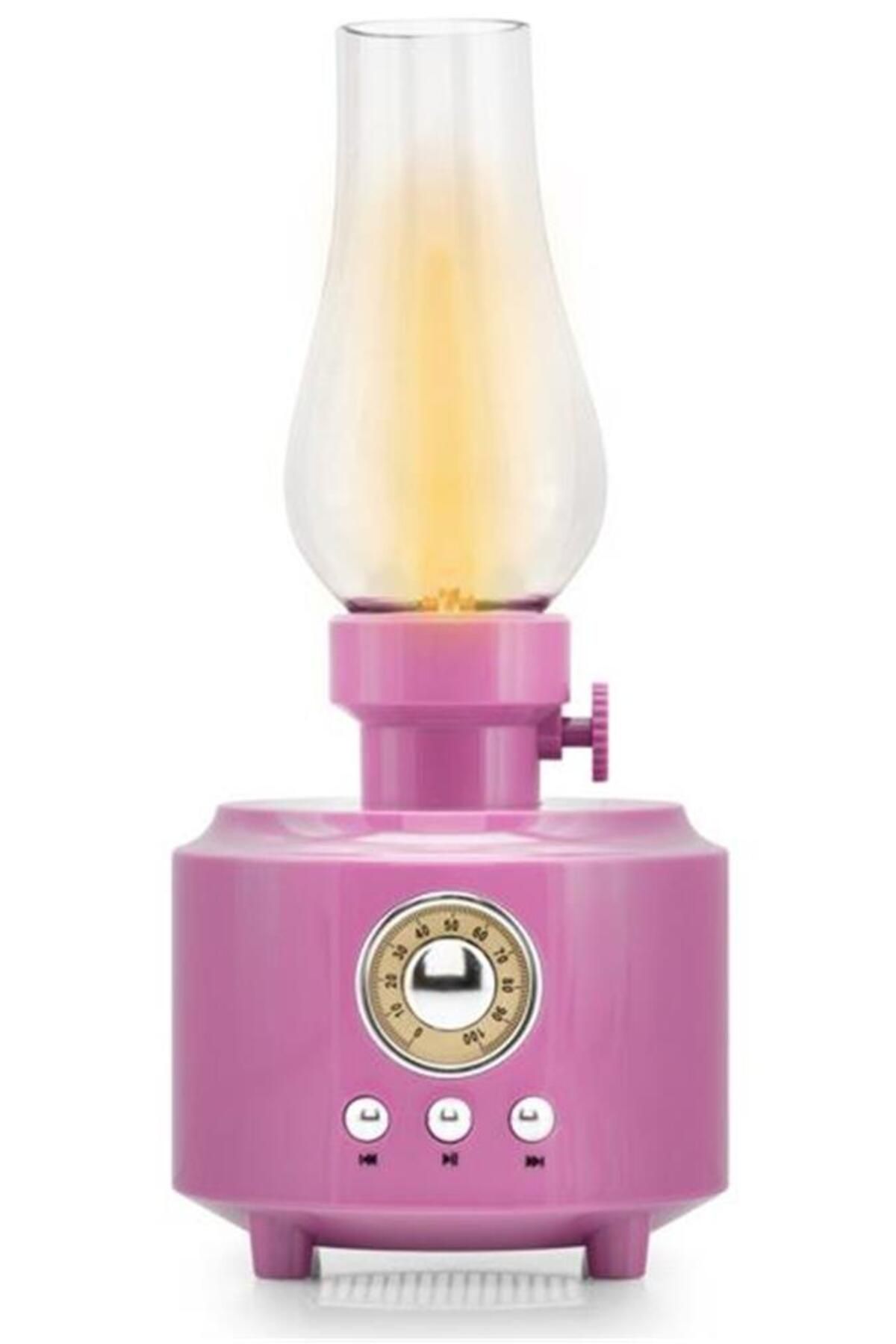 HADRON C210 Pembe Bluetooth Nostalji Gaz Lambası Speaker100-100-200MM