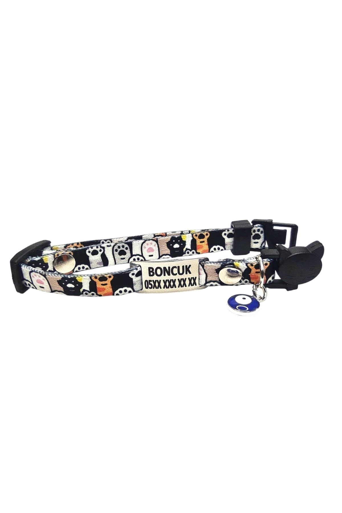 Ayz Aksesuar-Name Cat Collar with Safety Lock, Non-Shaking Name Tag, Cat Tag, Cat Name Tag, Safety Click 3