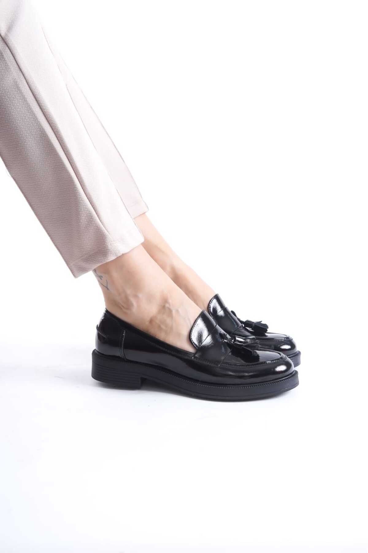 ERNİLA-PANTOFI PANTOFI LOAFER CU CIUCURI PIELE VERITĂ 3