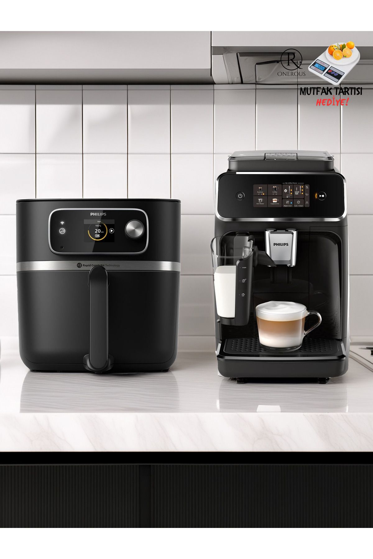 Philips Avantajlı Set 8.3 Lt Hd9880/90 Xxl Connected Airfrey | 2300 Seri Tam Otomatik Espresso Makinesi