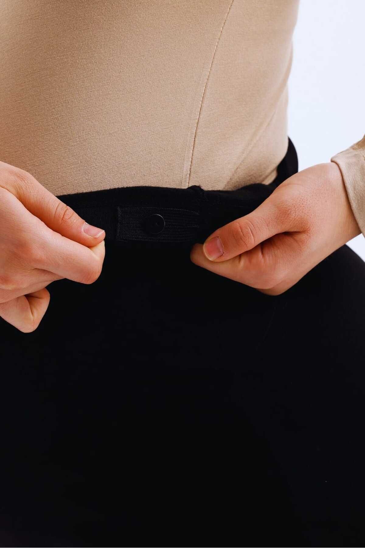 bodin Termal Şardonlu Sıcak Tutan Esnek Beli Ayarlanabilir Kışlık İspanyol Paça Hamile Tayt fotoğrafı 2 (önizleme)