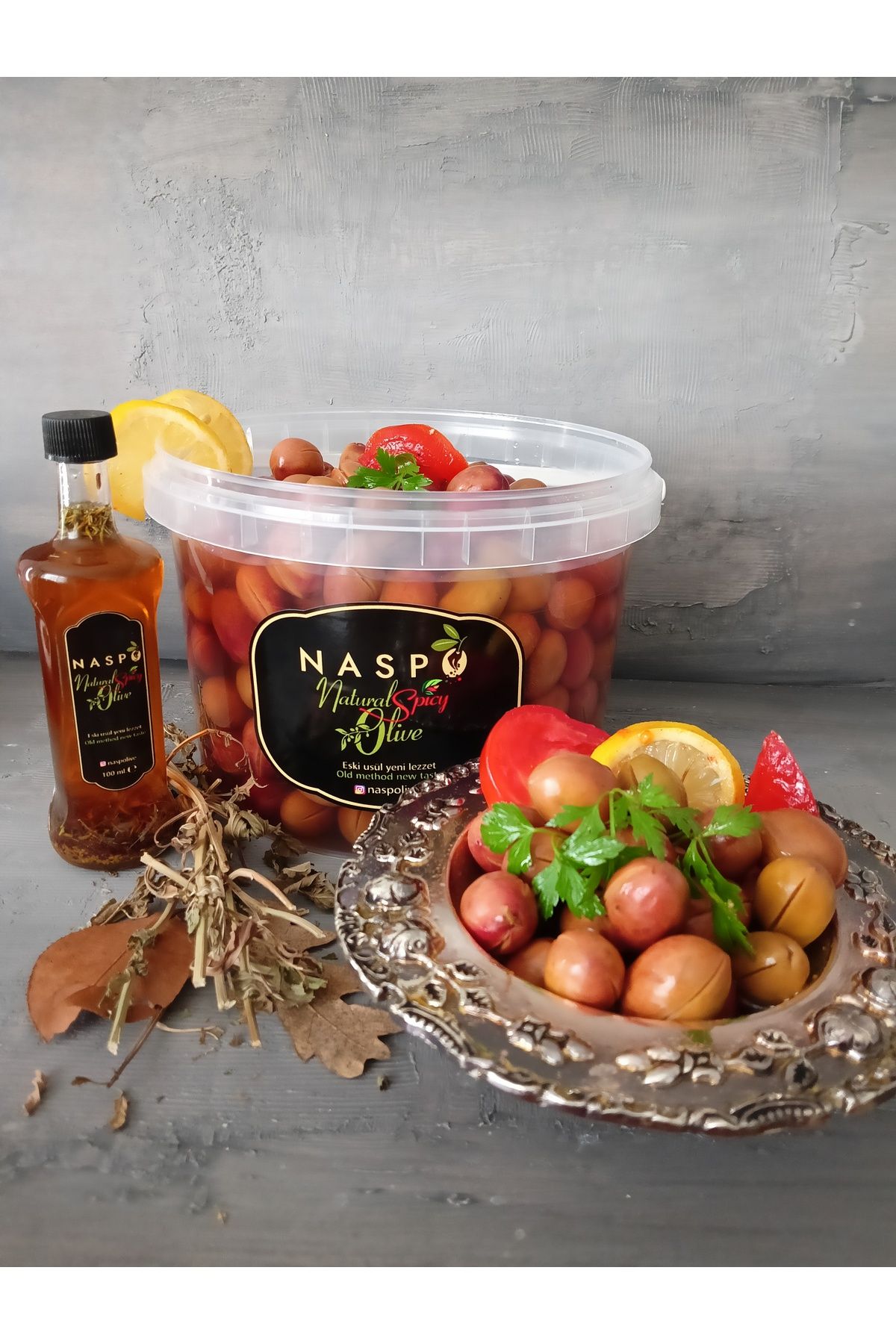 NASPO MİLAS DİLME YÖRESEL YEŞİL ZEYTİN 1KG