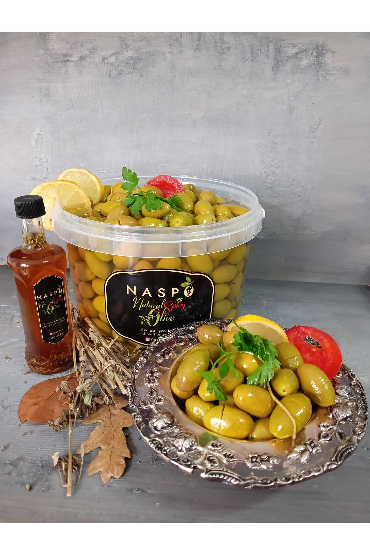 NASPO NATURAL KIRMA ZEYTİN 1KG