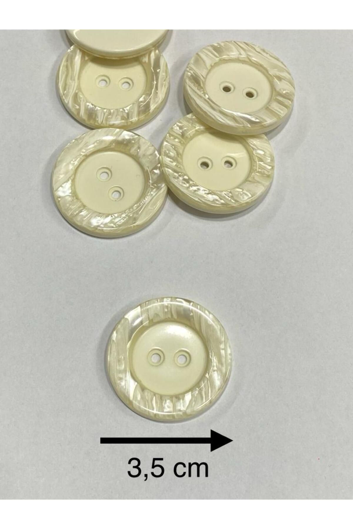 karantuhafiye-Coat Button / CREAM color / set of 6 3.5 CM 6