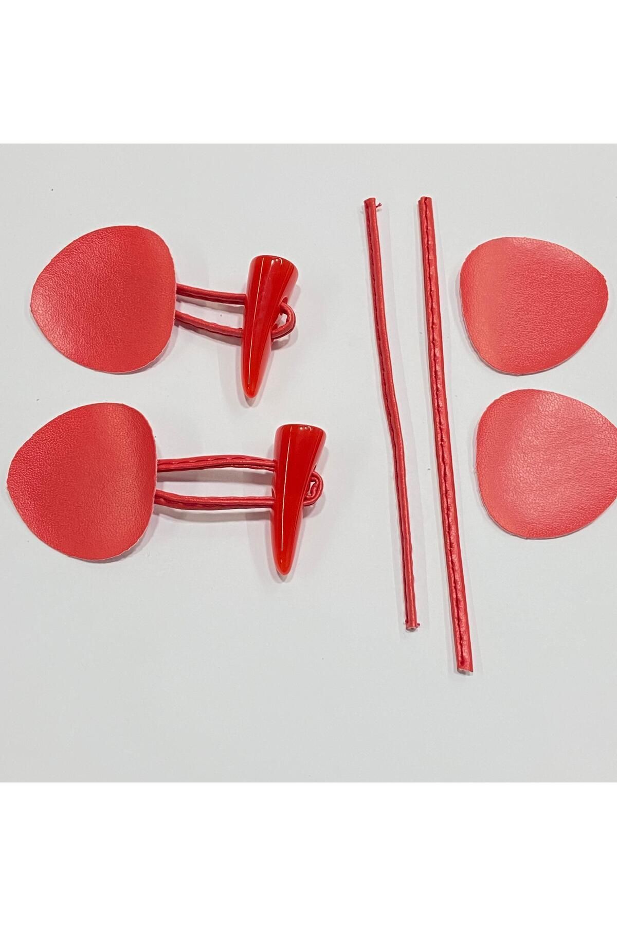 karantuhafiye-Leather Unit Shepherd Button Set Red 2 Pieces 5