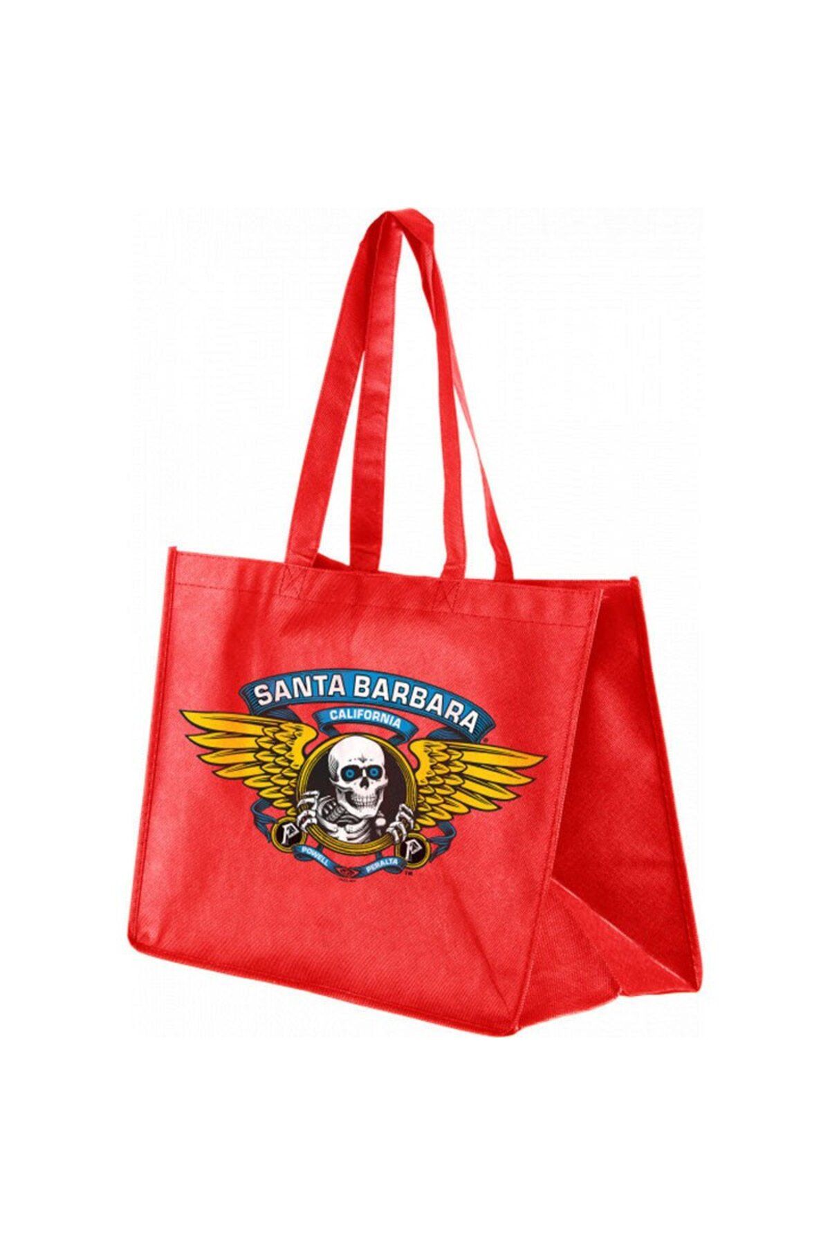 Powell Peralta-Powell-Peralta Santa Barbara Winged Ripper Shopping Bag - Red 16X12" [Woven] 1