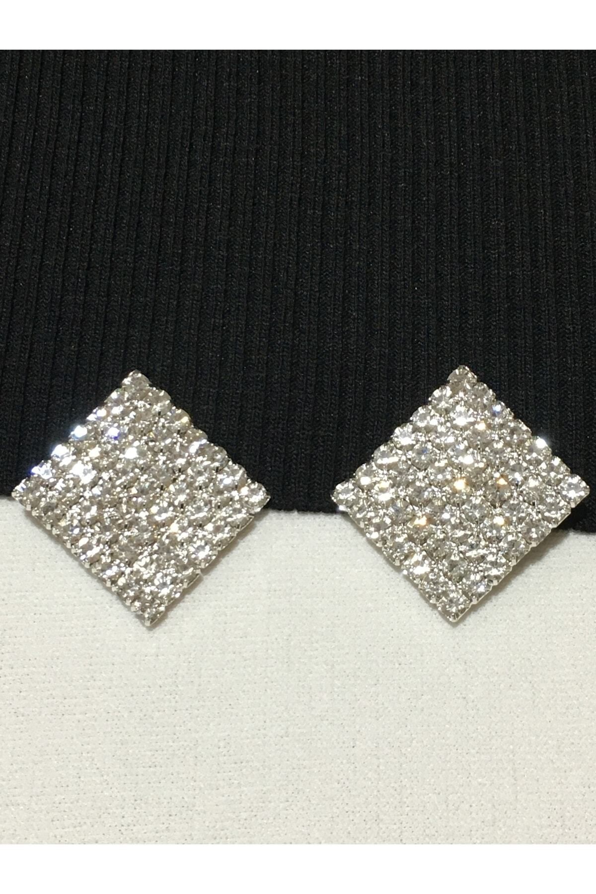 karantuhafiye-Stone Button / Crystal Stone Square Button / Set of 2 3