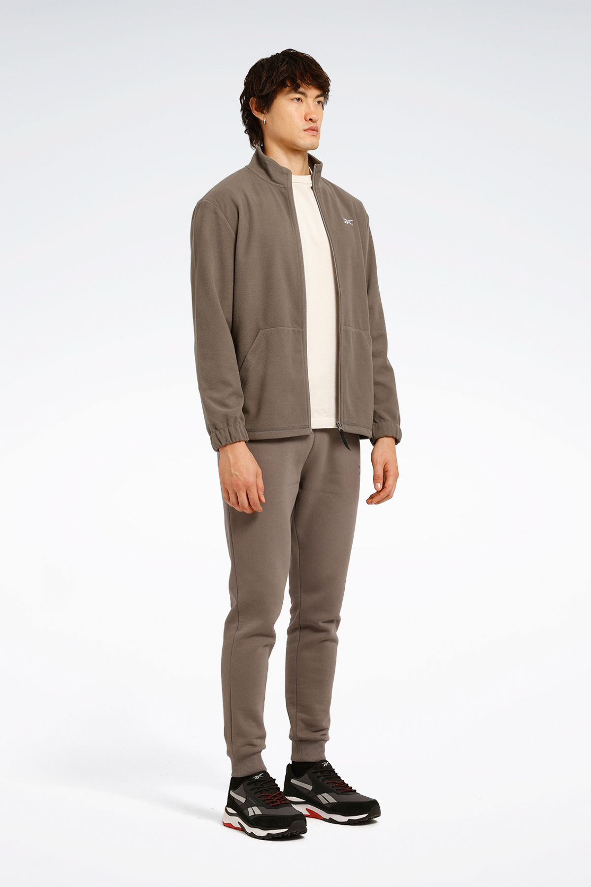 Reebok ID -F FLEECE FZ Antrasit Erkek Polar görsel 6