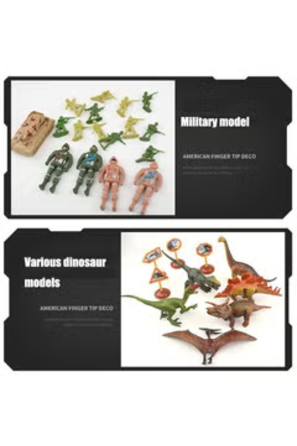 Arabest-Dinosaur World Scene Game with Dinosaur and Soldier Model Carpet Toy Set 3