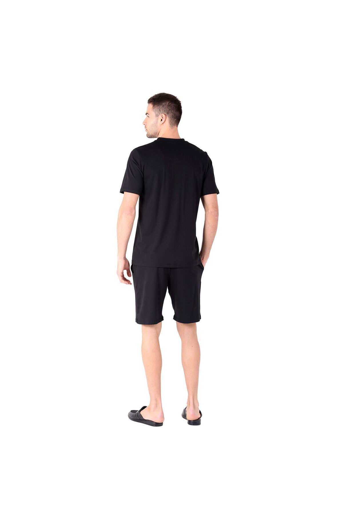ست پیژامه مردانه شورت T SHIRT PAJAMA SET مشکی D'S Damat