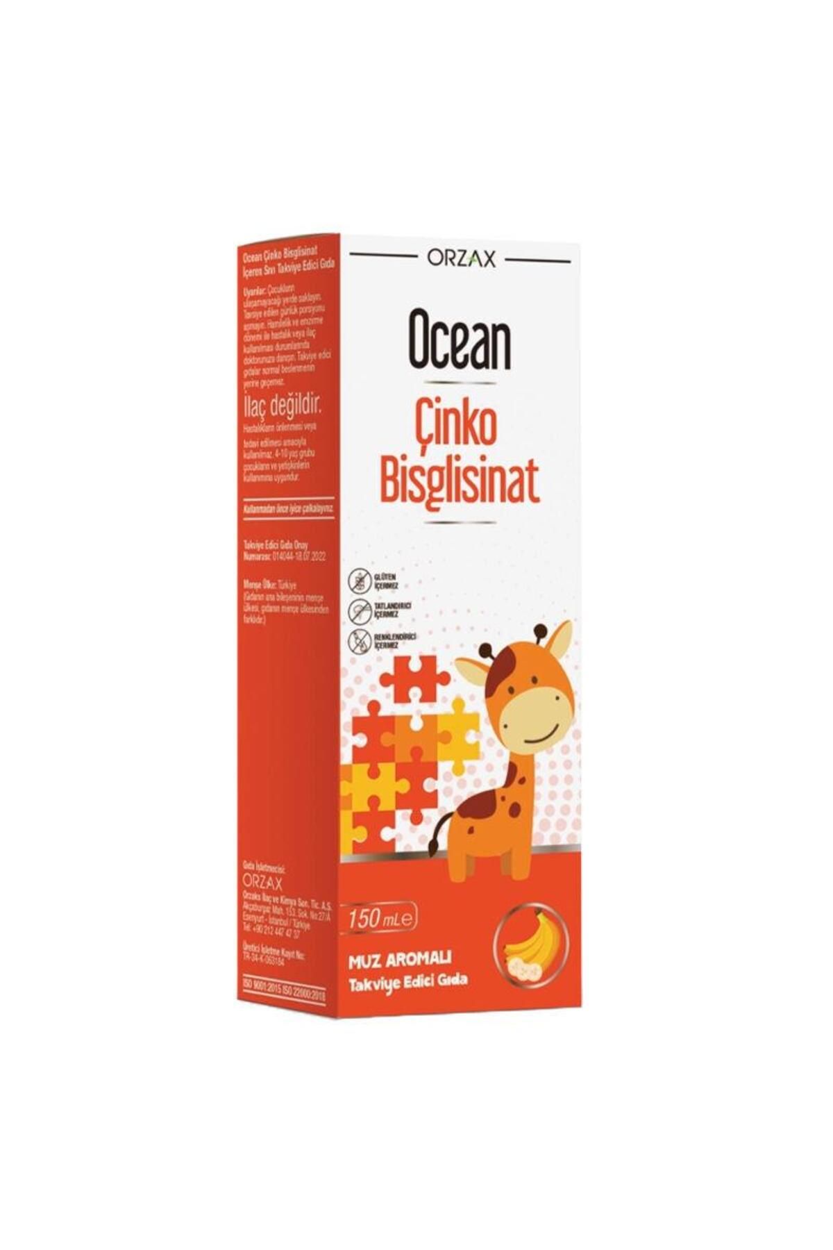 Orzax Ocean Çinko Bisglisinat 150 ml - Muz Aromalı