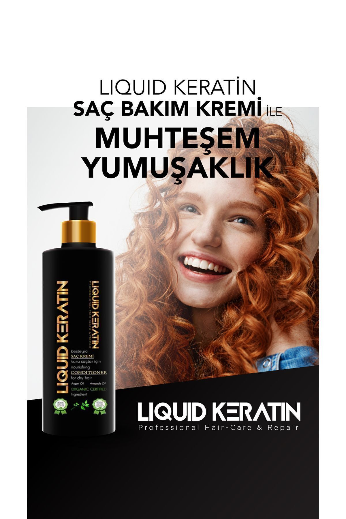 Liquid Keratin Kuru Mat Sert Kırık Yıpranmış Saç Uçları Için Durulanmayan Keratin Saç Bakım Kremi (NEMLENDİRİCİ)-2