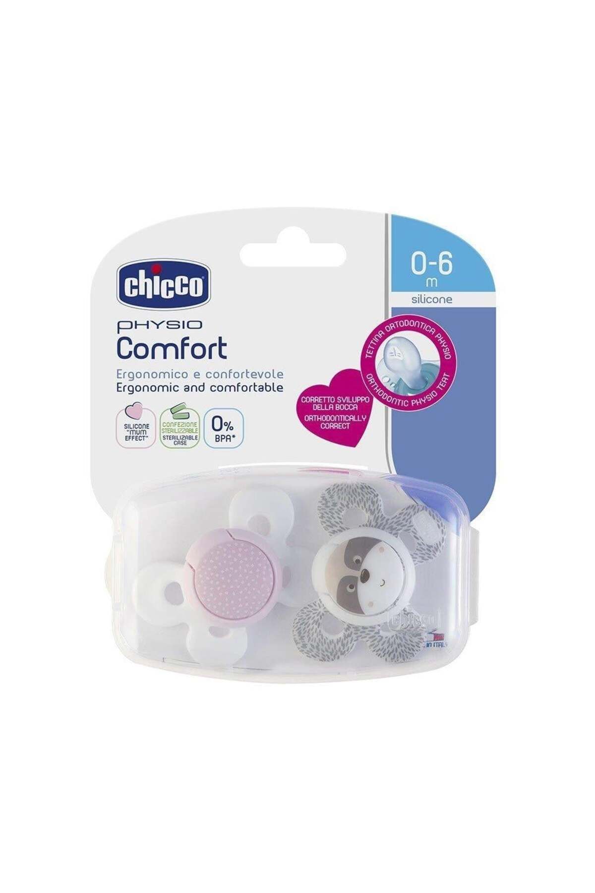 Chicco Physio Comfort Silikon Emzik 2li 0 Ay Kız