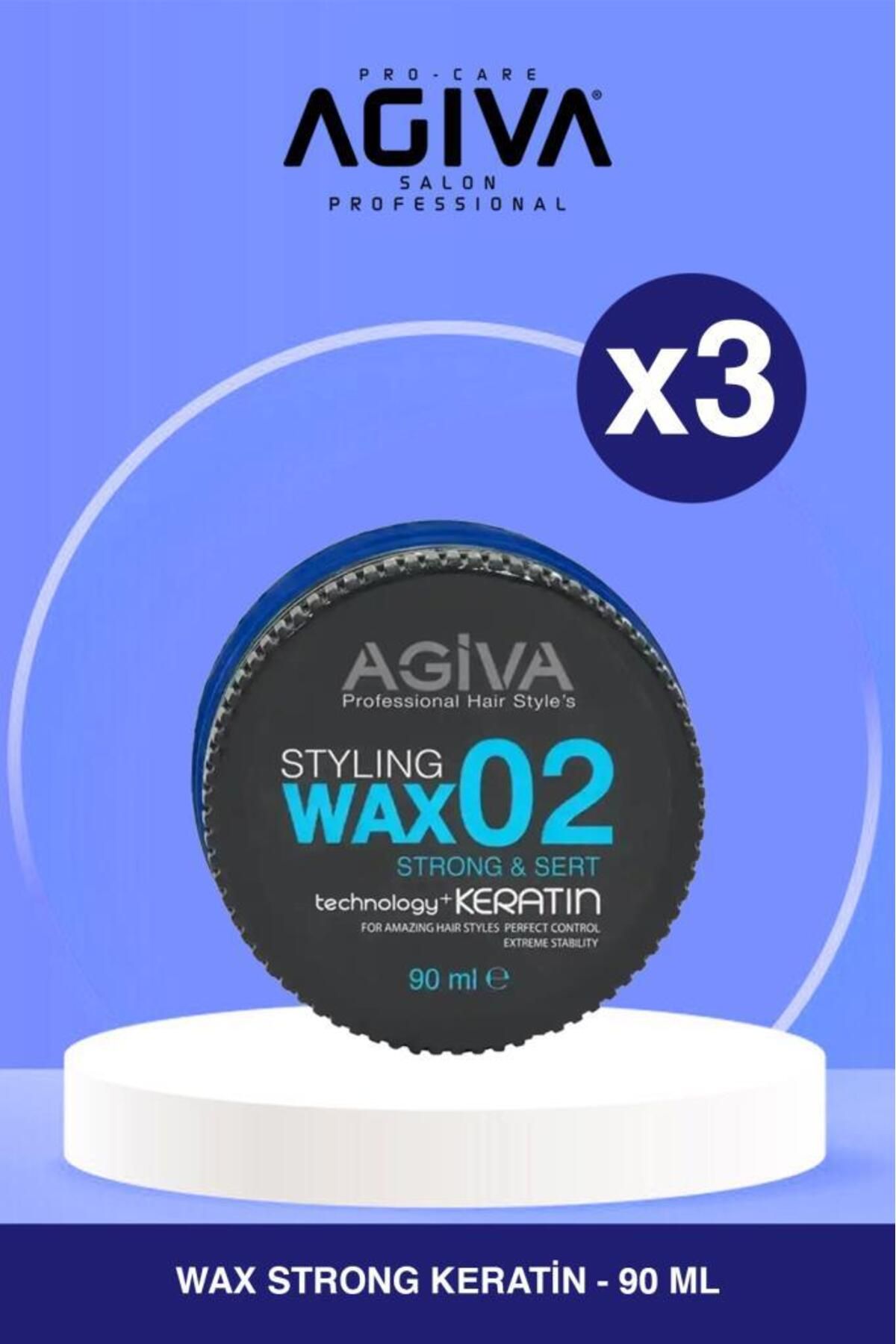 Agiva Keratin Hairstyling Wax 02 Strong 90ml X3