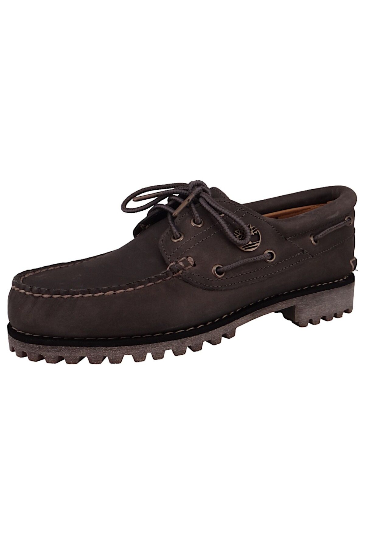 Timberland-Herren Segel-/bootsschuhe Halbschuhe Authentic Boat Tb0a2pdqel7 Grau Medium Grey Leder Mit Außensoh 1