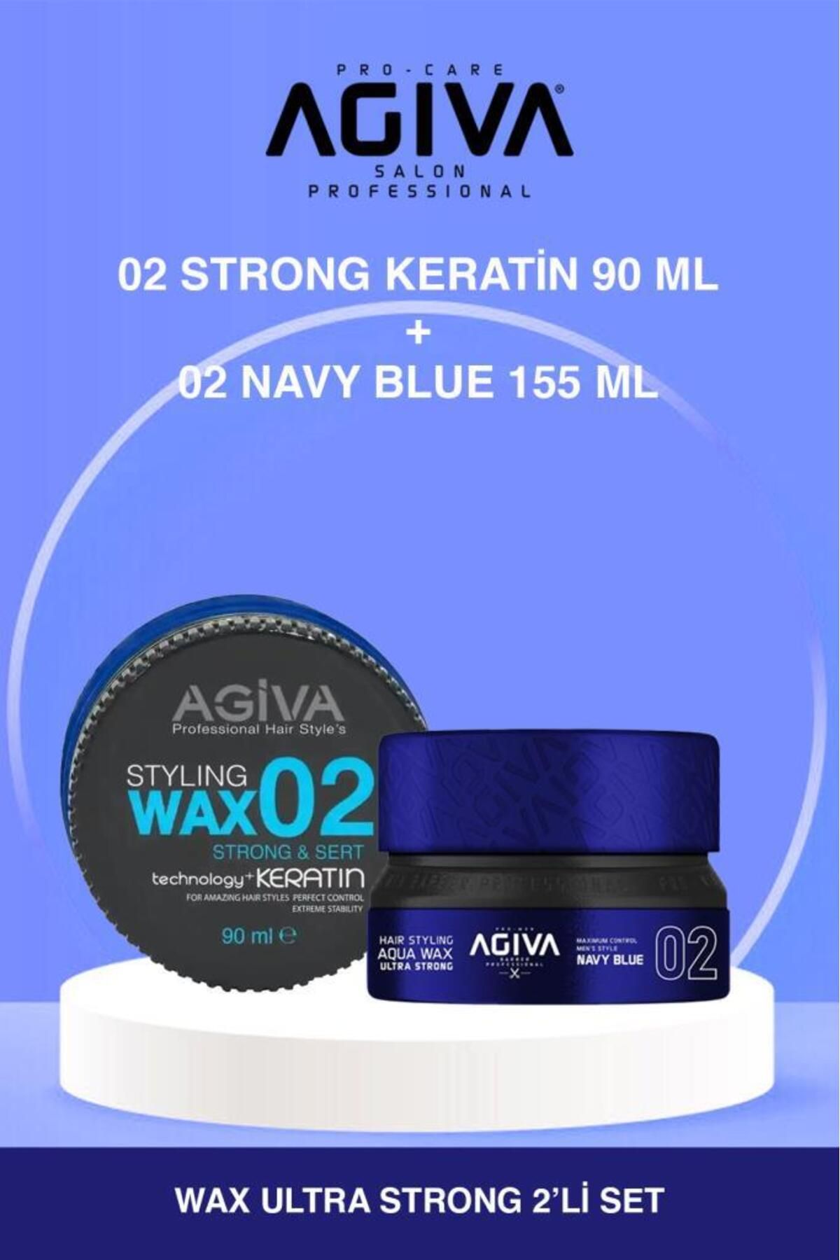 Agiva Keratinli Orta Tutuş Islak Doğal Görünümlü Wax Seti 02/155-90ml