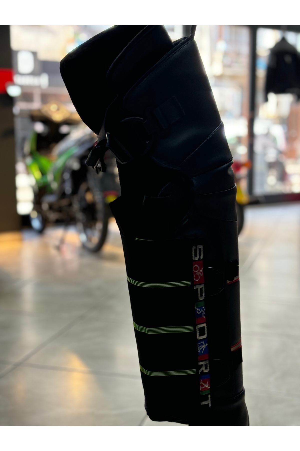 Prosev-Leather Wool Inside Leg Protection Soft Strap (Black) 7