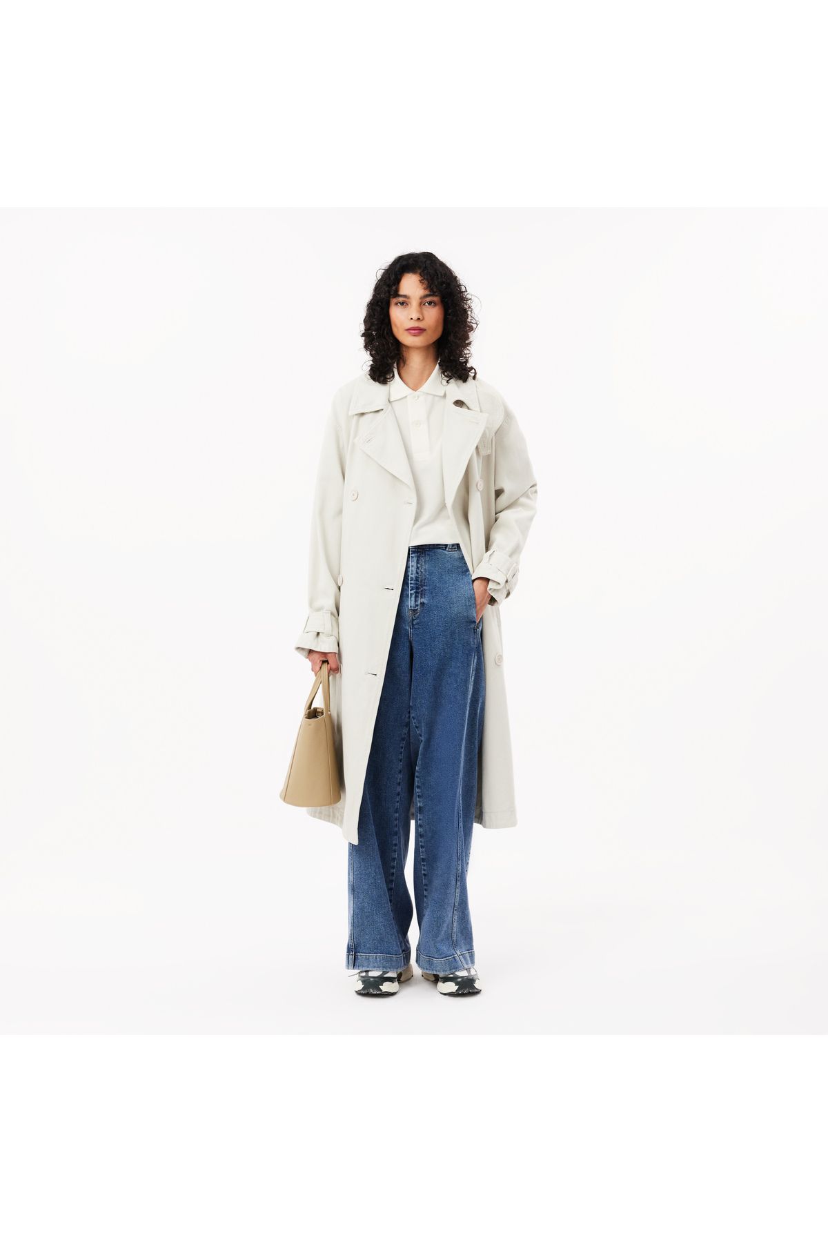 تی شرت یقه پولو مردانه و زنانه L.12.12 یونیسکس کلاسیک مناسب چوگان سفید Lacoste