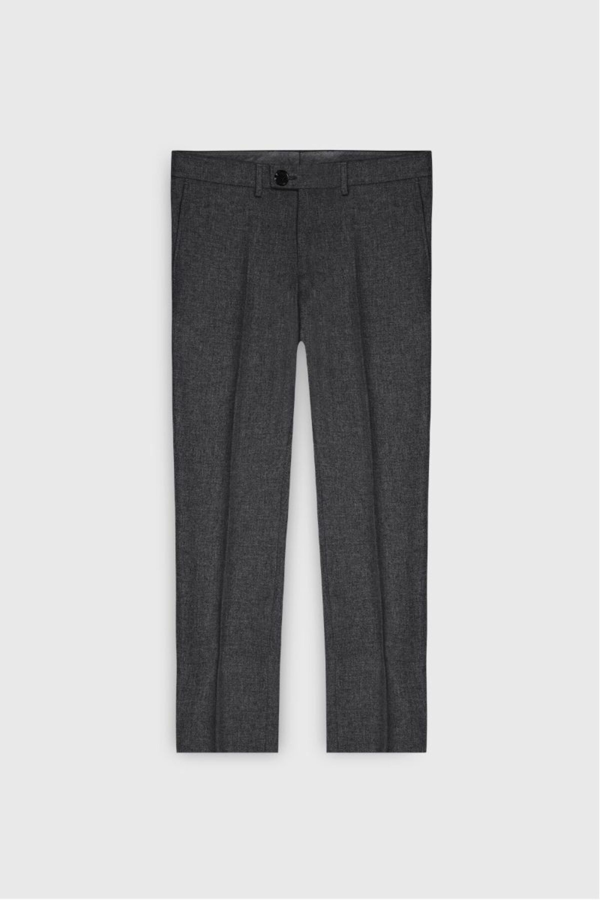 ALTINYILDIZ CLASSICS-Slim Fit Slim Fit Swallow Collar Print Double Pants Black-Gray Suit 2