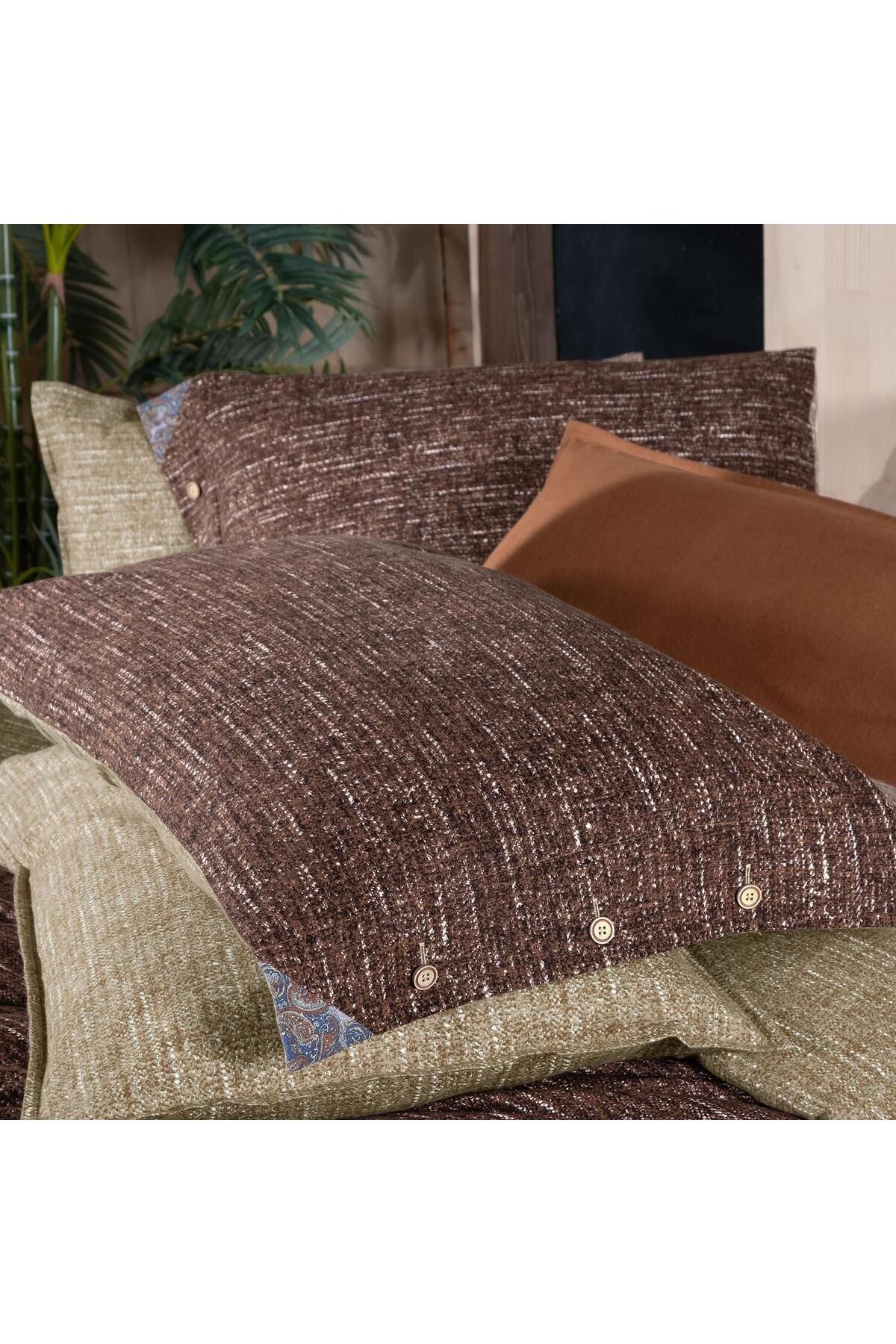 Sarev-Glamis Single Duvet Cover Set - 100% Cotton Flannel, Tan 5