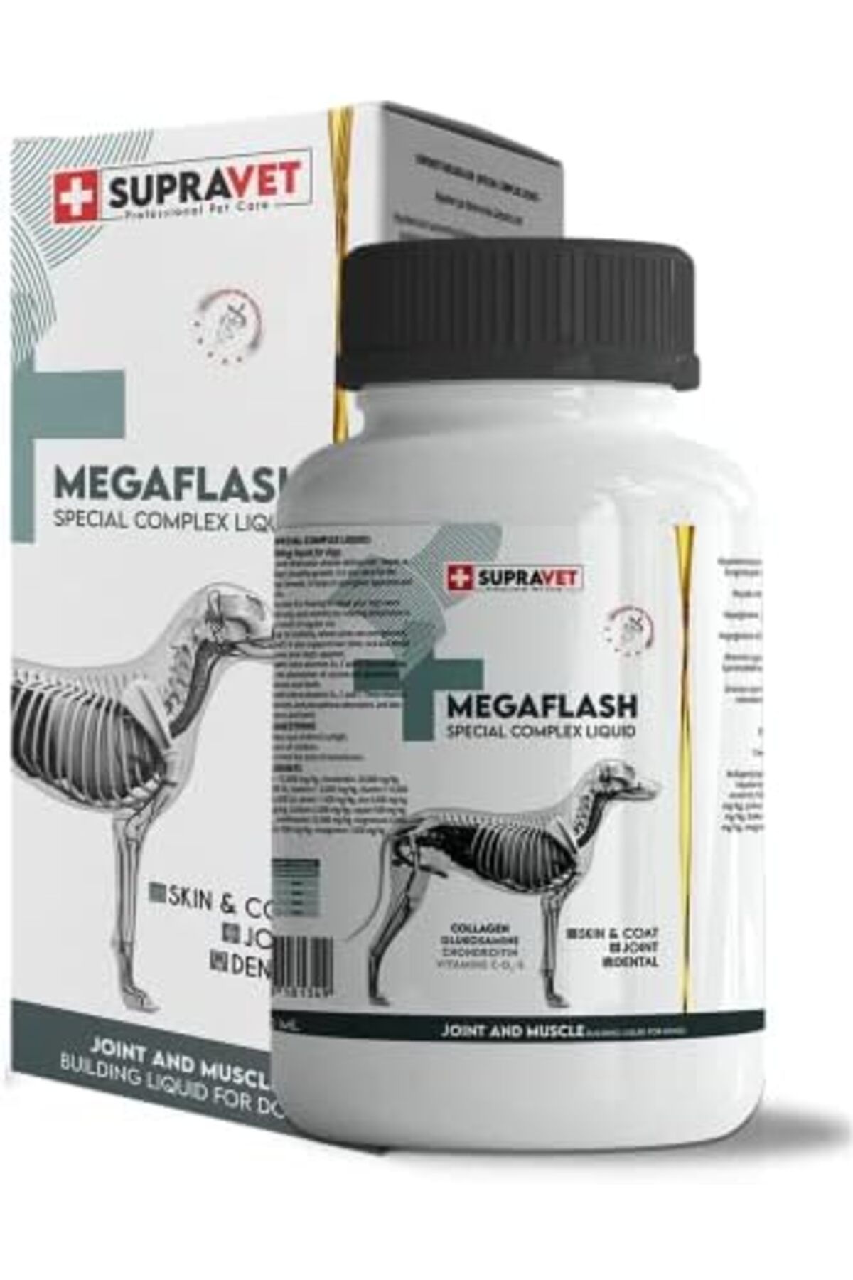 Genel Markalar Supravet Köpekler için Eklem ve Kas Geliştirici Likit MEGAFLASH +XXL 500 ML (Special Complex Liquid)