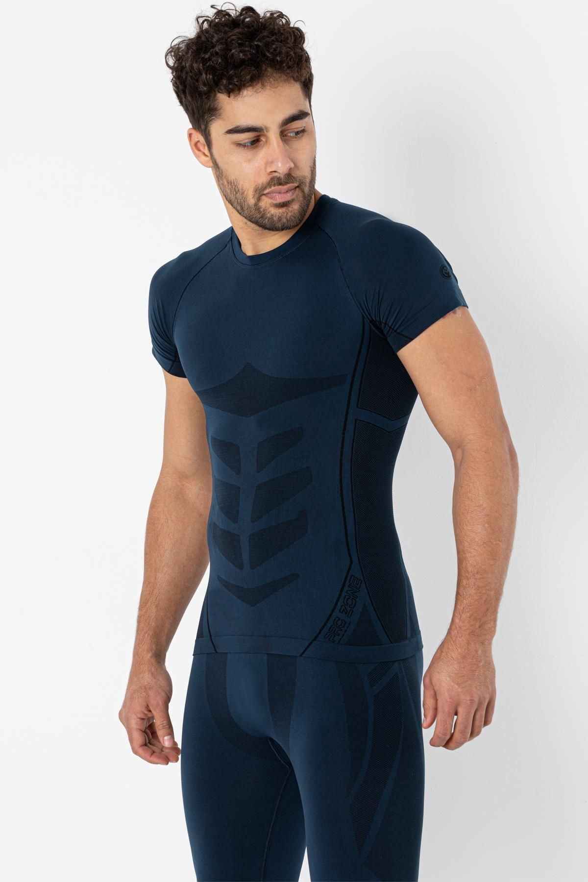 MioFit-Tricou sport fără cusături cu mânecă scurtă Cool Dry pentru bărbați 6