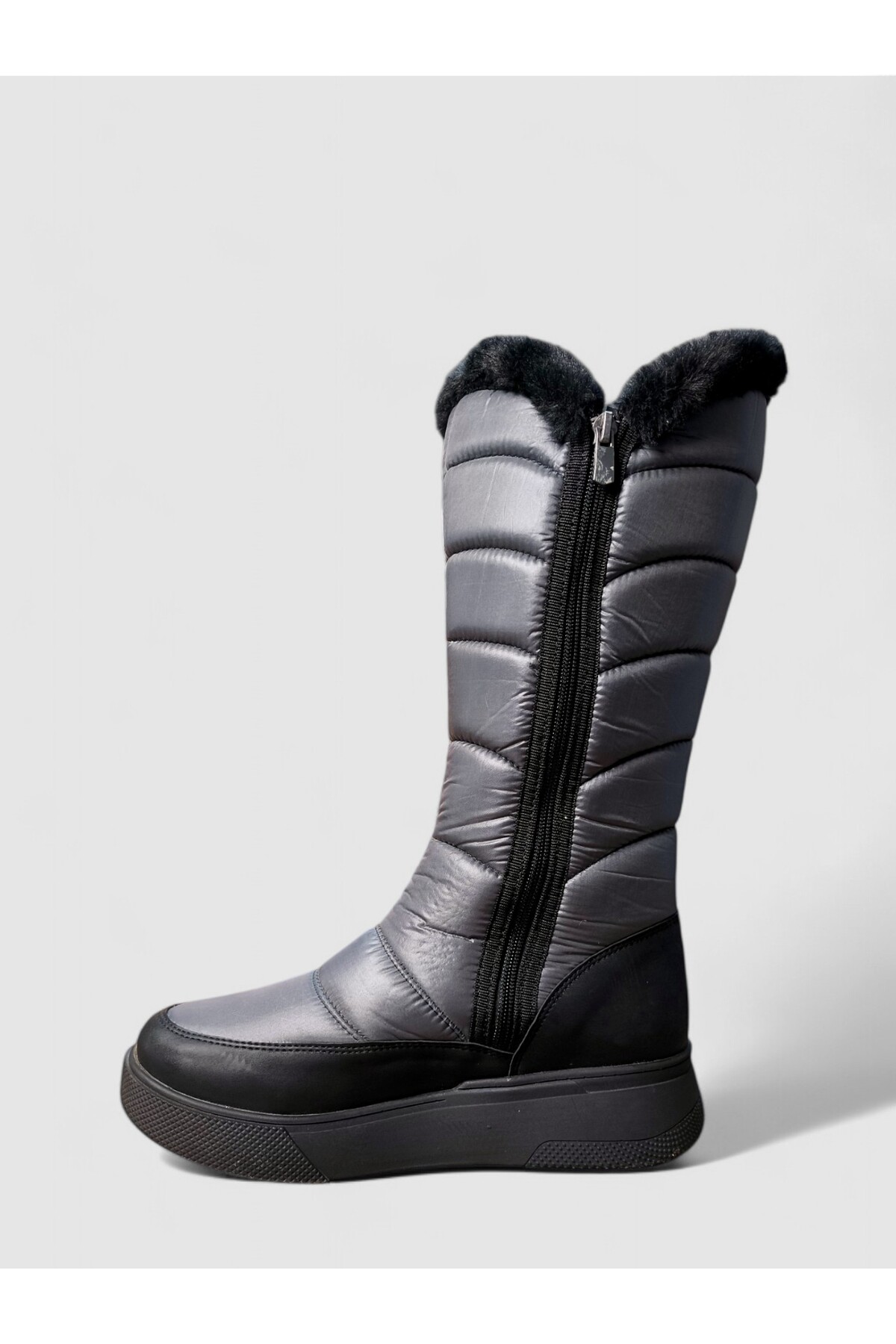 Pierre Cardin Su Geçirmez Kürklü Füme Kadın Kar Botu PC-52593 görsel 5