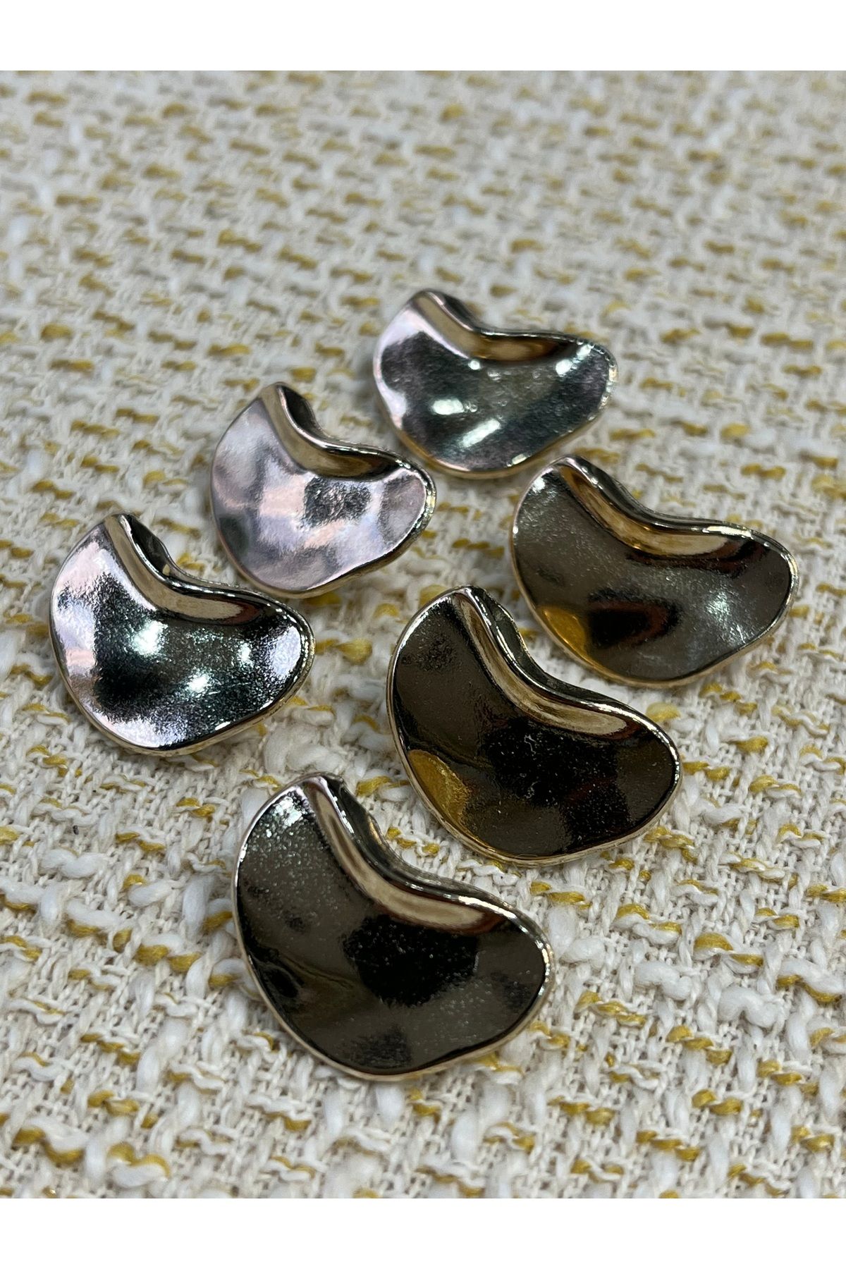 ODDA TASARIM ATÖLYESİ-Half Moon Model Design Gold Color Jacket-Coat Button Set(36Length) 3