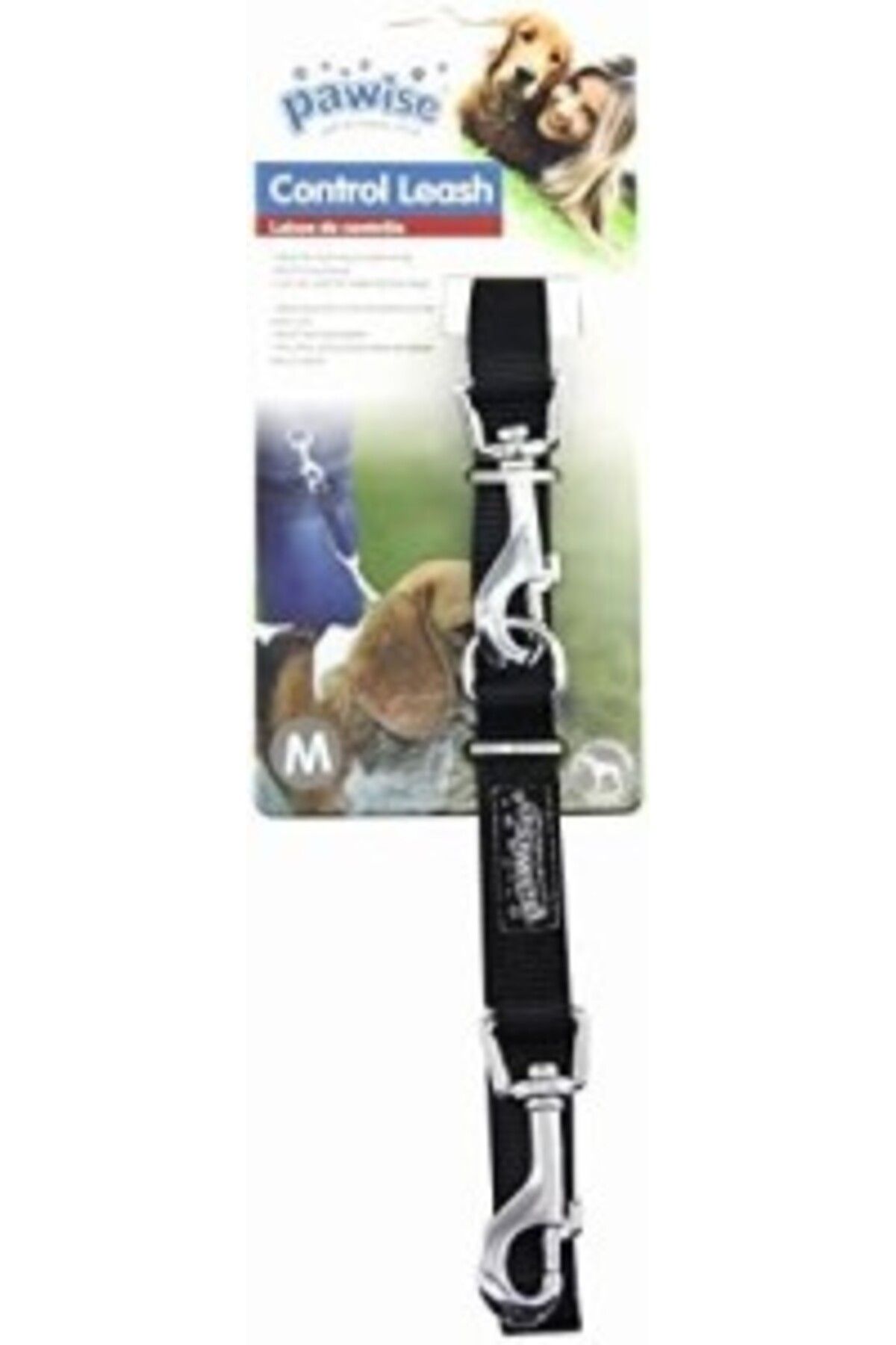 Pawise Dog Comp.Control S (1.5Cmx72") Tasma Siyah