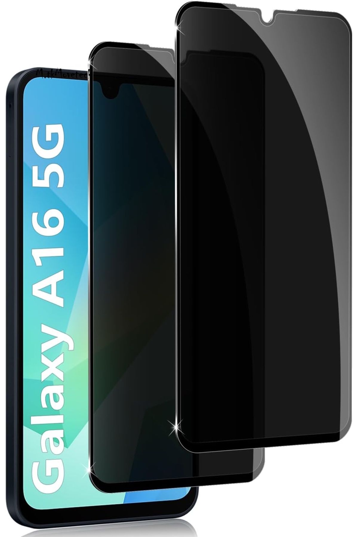 NEWPLUS TECH Samsung Galaxy A16 Hayalet Ekran Koruyucu Cam Tam Kapatan Gizli Tamperli Cam 5d Parlak Privacy Glass
