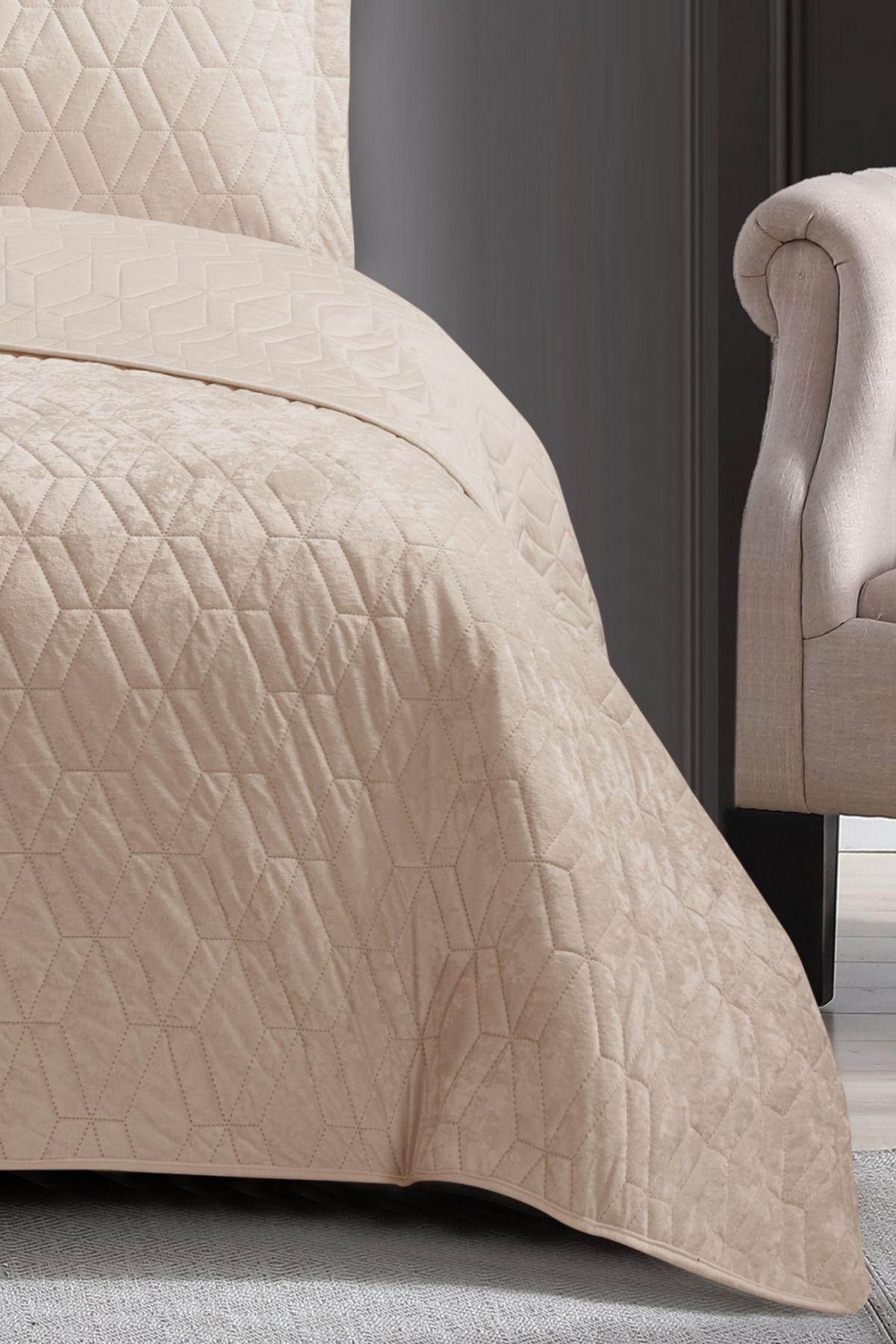Royal Home-طقم مفرش سرير مزدوج مخملي من تينا 4