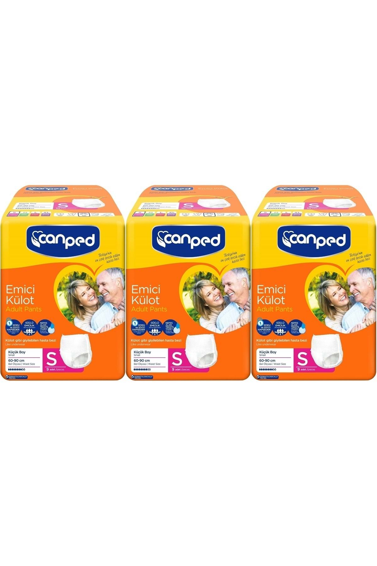 Canped Emici Külot Hasta Bezi S-Küçük Small 27 Adet (3PK*9)