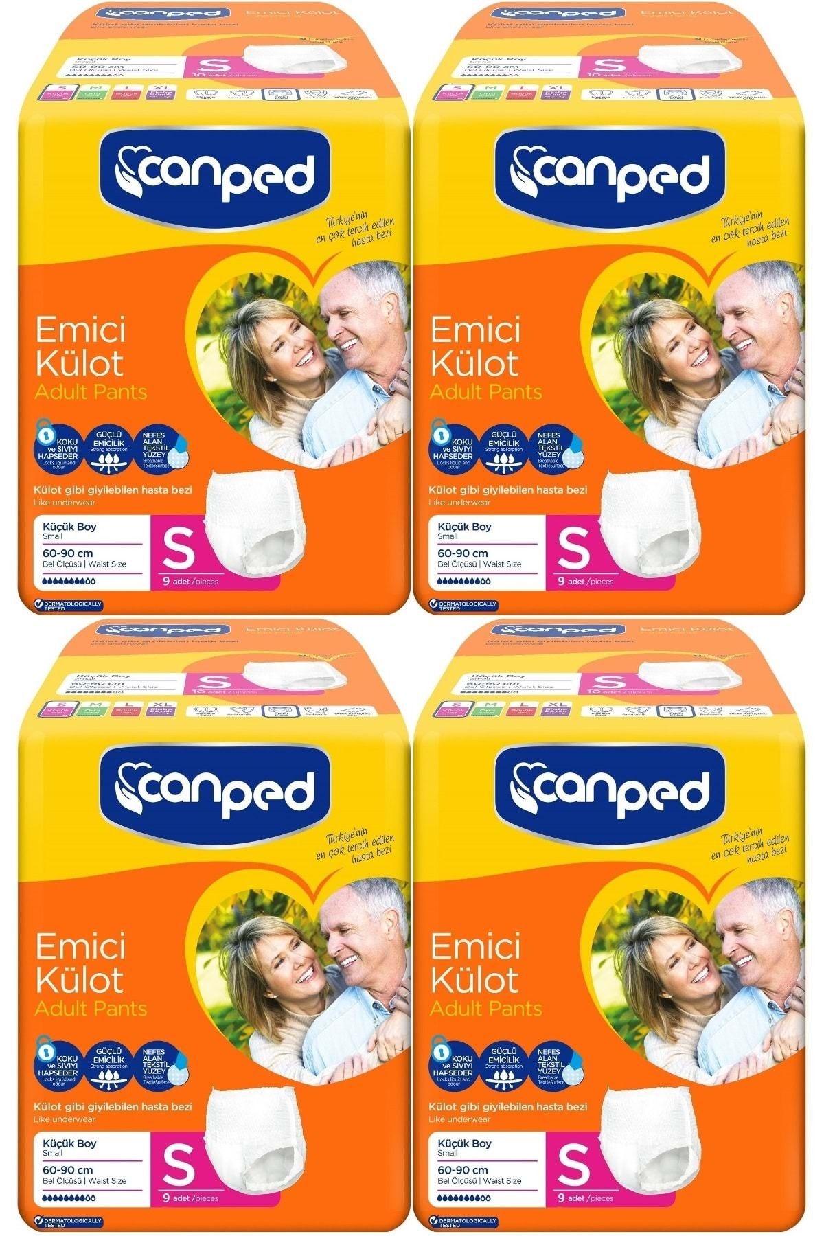 Canped Emici Külot Hasta Bezi S-Küçük Small 36 Adet (4PK*9)