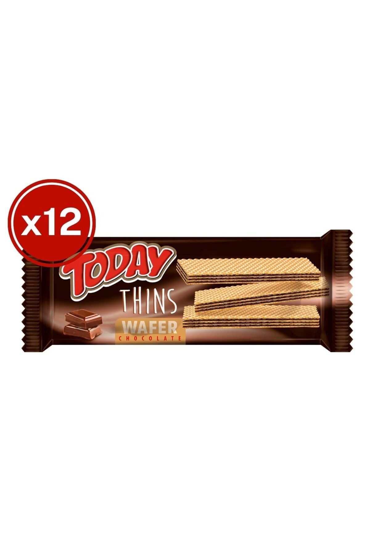 Elvan Today Thins Gofret Çikolatalı 65 Gr. (12 Adet)