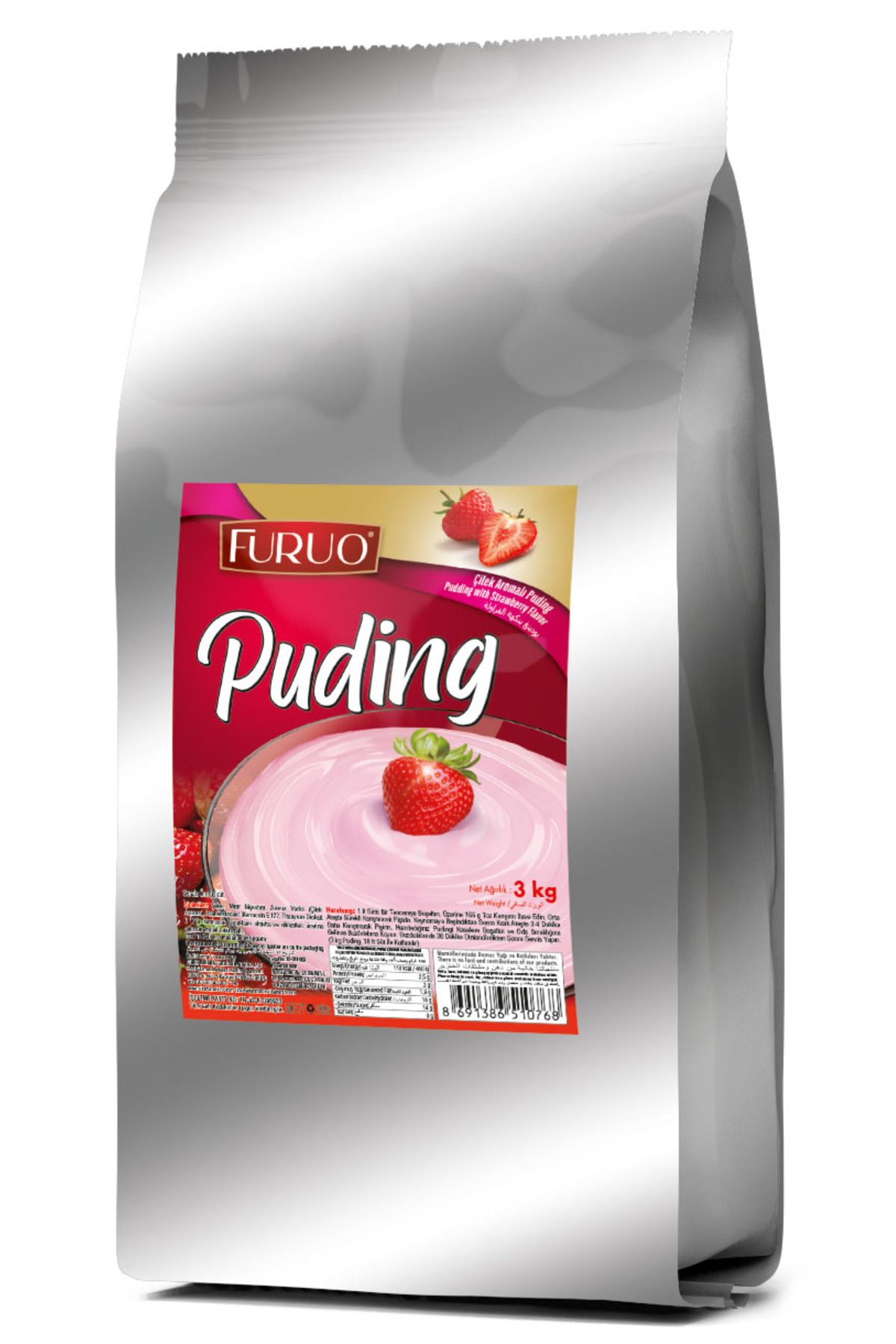 Çınar Furuo Çilek Aromalı Puding 3kg