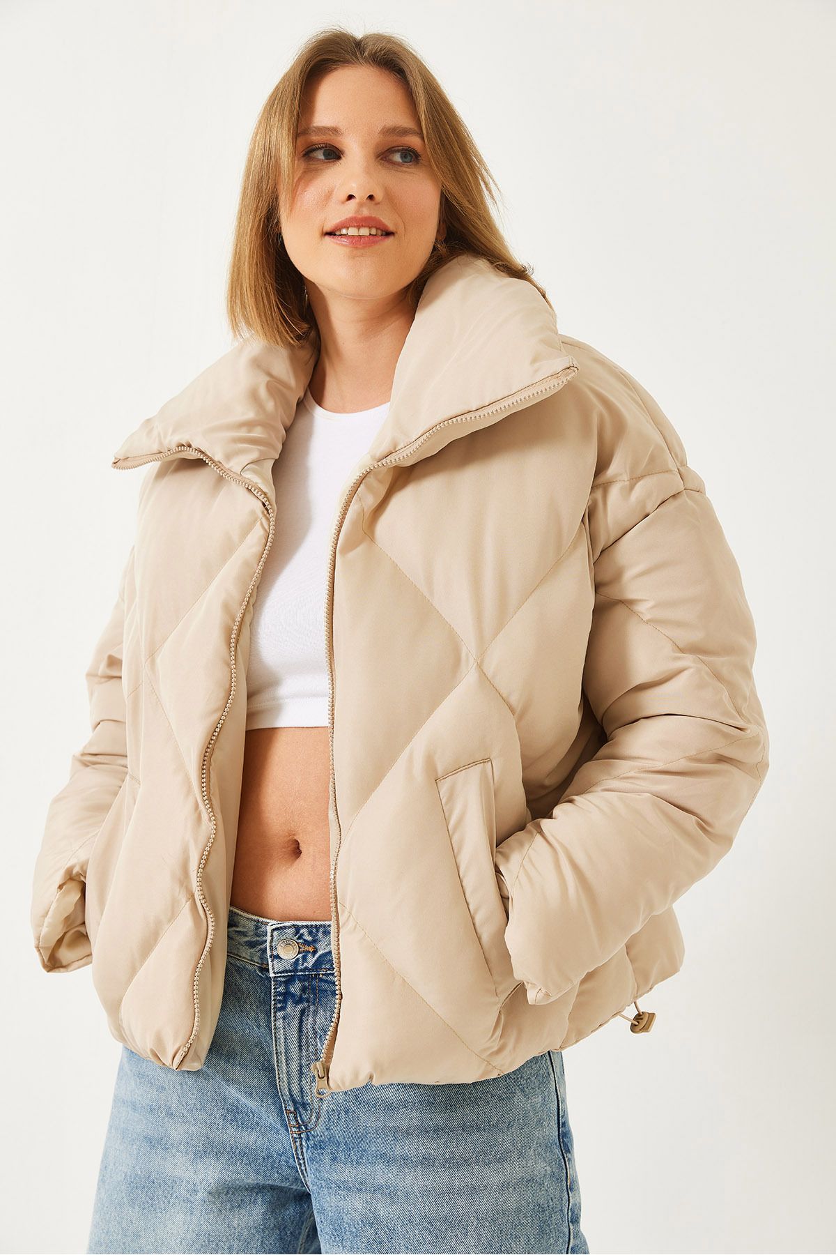 Bianco Lucci-Women's Oversize Puffer Jacket 5