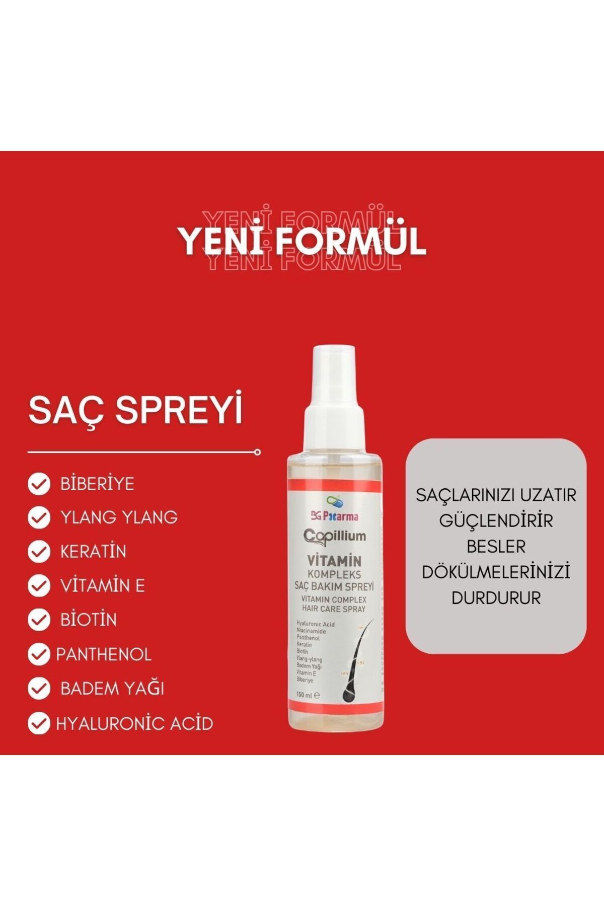 BgPharma اسپری مراقبت از مو کاپیلیوم — 8683071400171