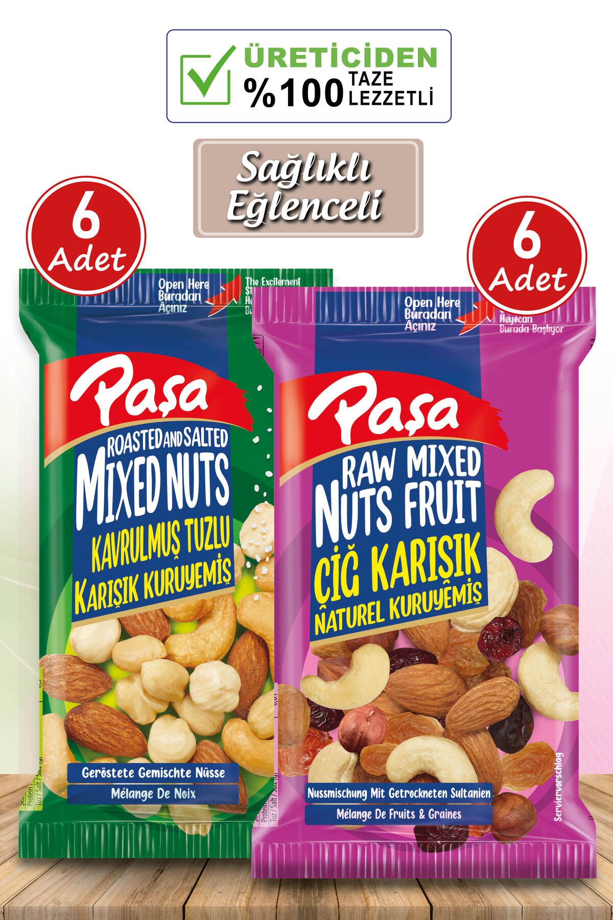 Paşa Kuruyemiş Karışık Süper Mix Kuruyemiş 40 gr X 12 Adet (TOPLAM 480 GR)