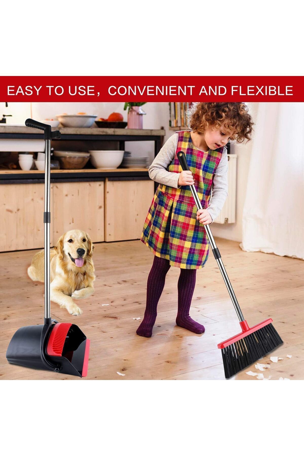 Taimi-Broom Mop with Dustpan Combo Set 6