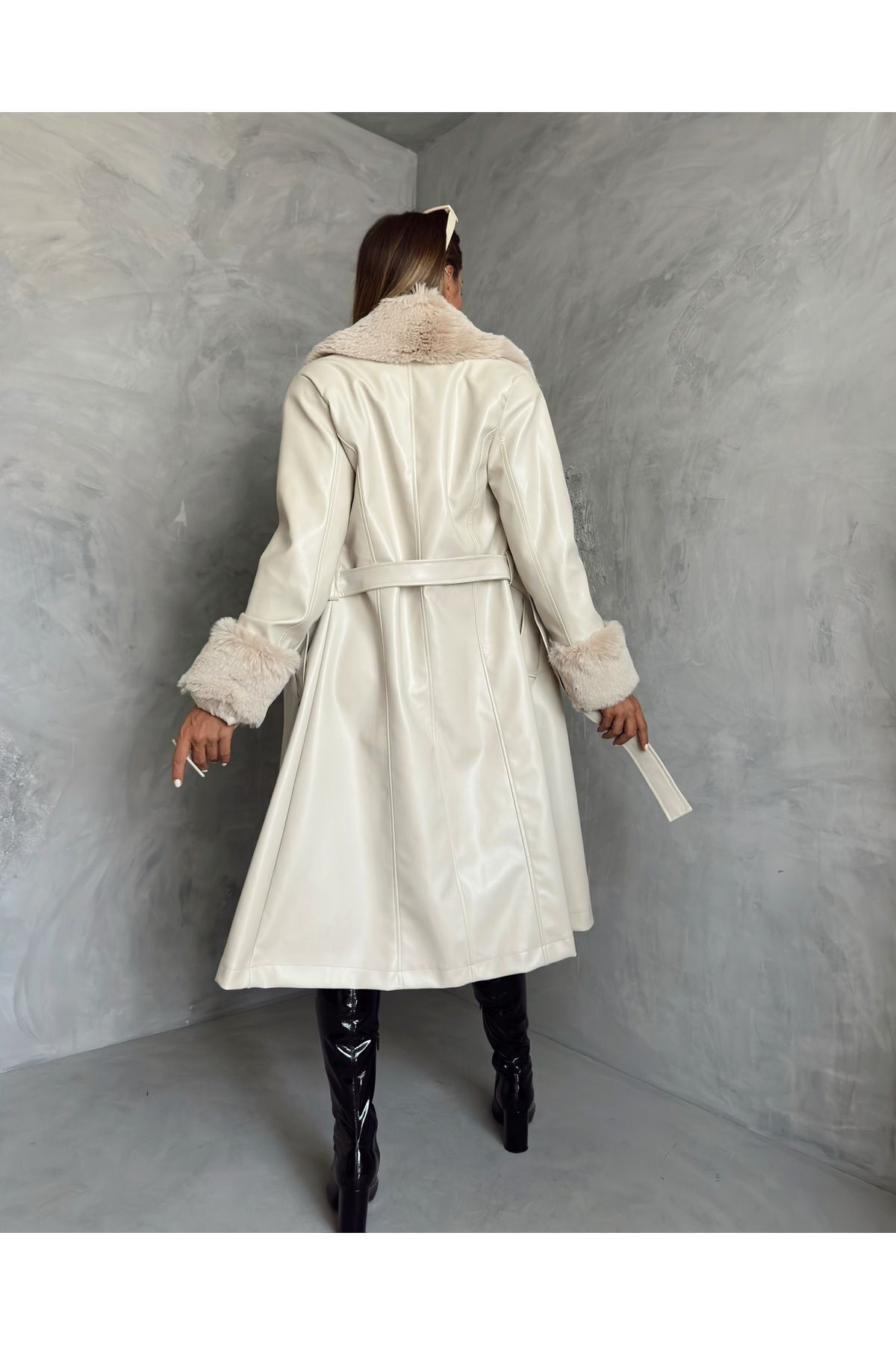 ZARİFTREND  Deri Kürklü Kaban - Görsel 8