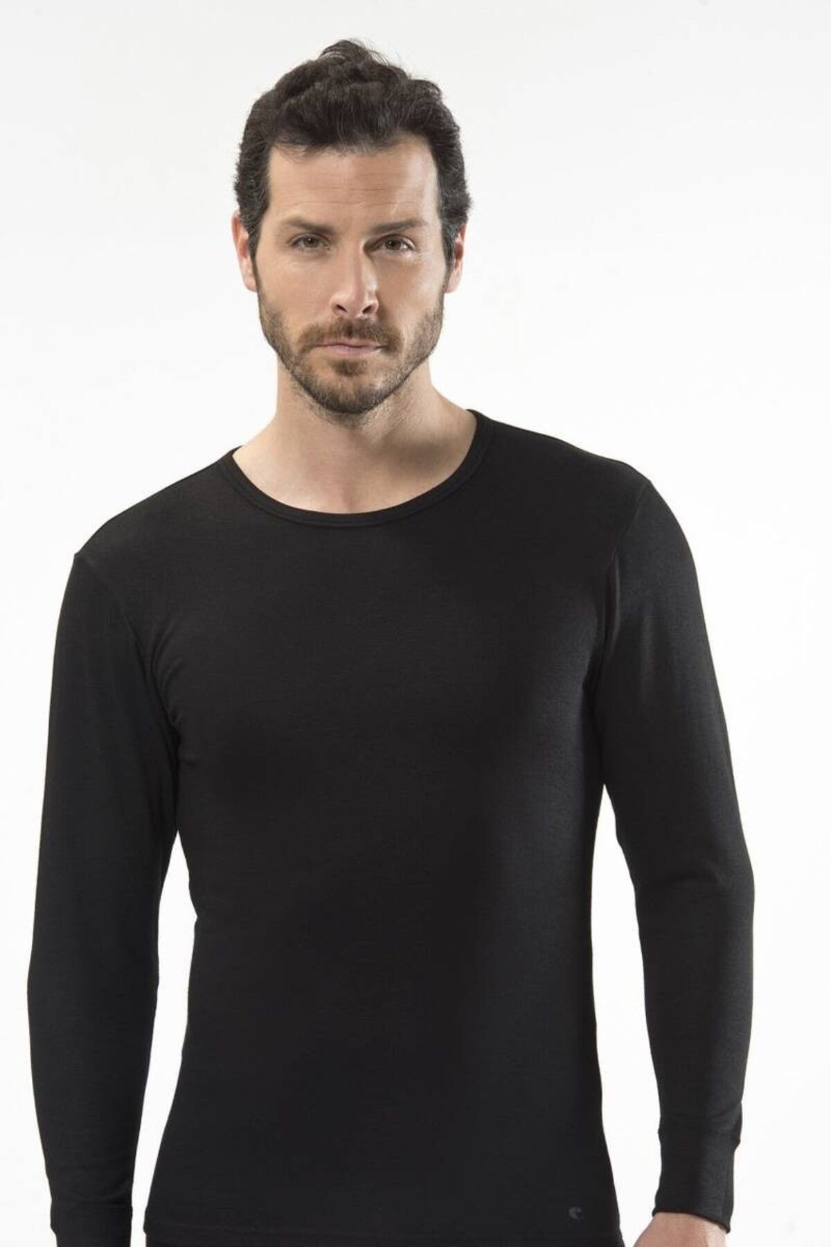 Cacharel-- Thermal Long Sleeve Crew Neck Black 5