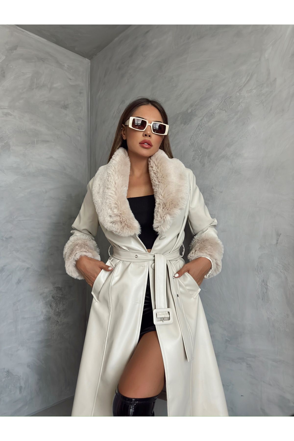 ZARİFTREND  Deri Kürklü Kaban - Görsel 6