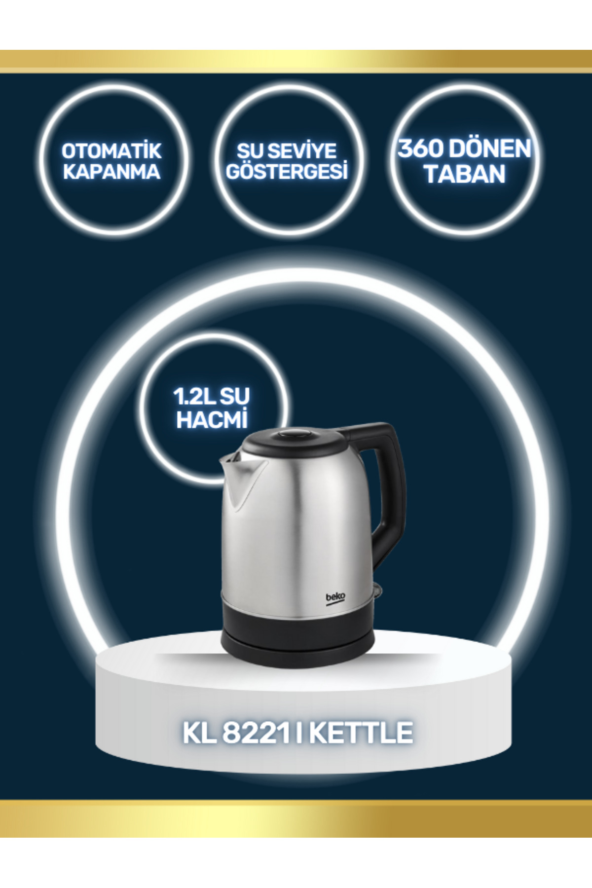 Beko KL 8221 I BEKO INOX MİNİ KETTLE SU ISITICI