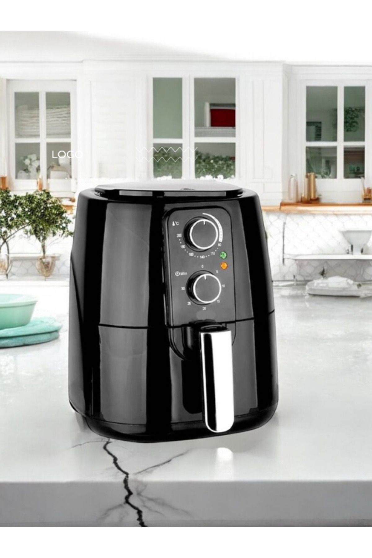 Muhcu Home Siyah Air Fryer 1500 Wolt - 220-240 Woltaj