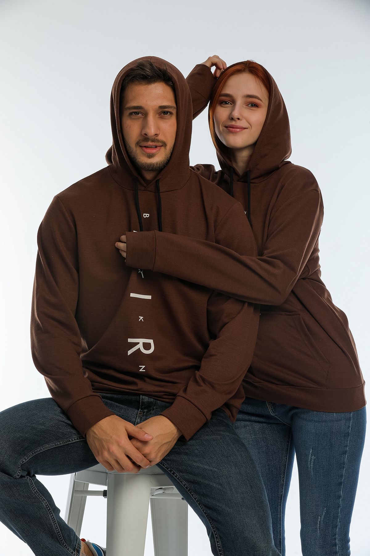 Superlife Süperlife Erkek Kapşonlu Regular Fit Air Baskılı Ince Sweatshirt Spr22sw162