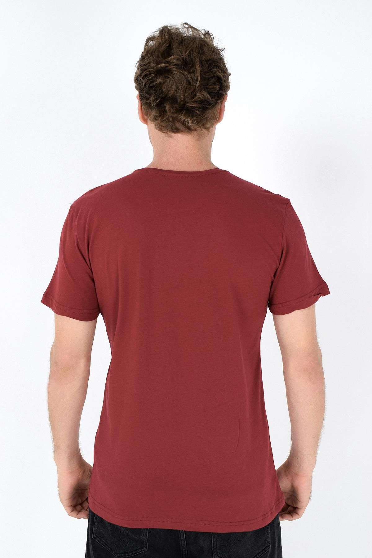 Superlife-Men's Crew Neck Slim Fit Printed T-Shirt Spr 261 4