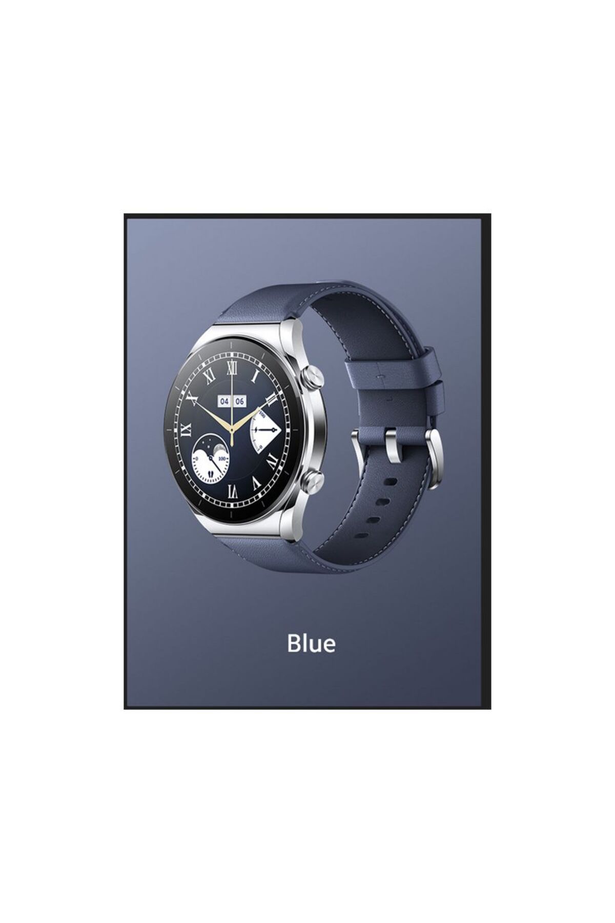 Xiaomi-Watch Leather Strap Compatible With Watch S1 - Blue 4