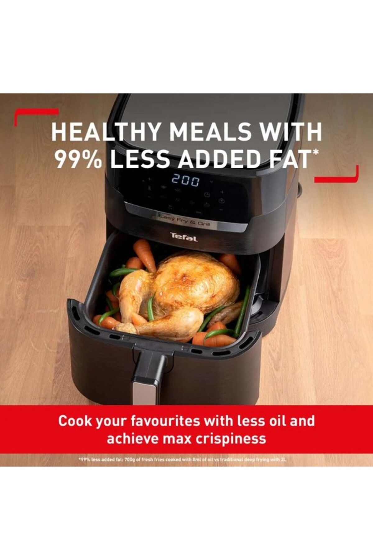 TEFAL-مقلاة هوائية رقمية وشواية سعة 4.2 لتر - ضمان لمدة عامين 4