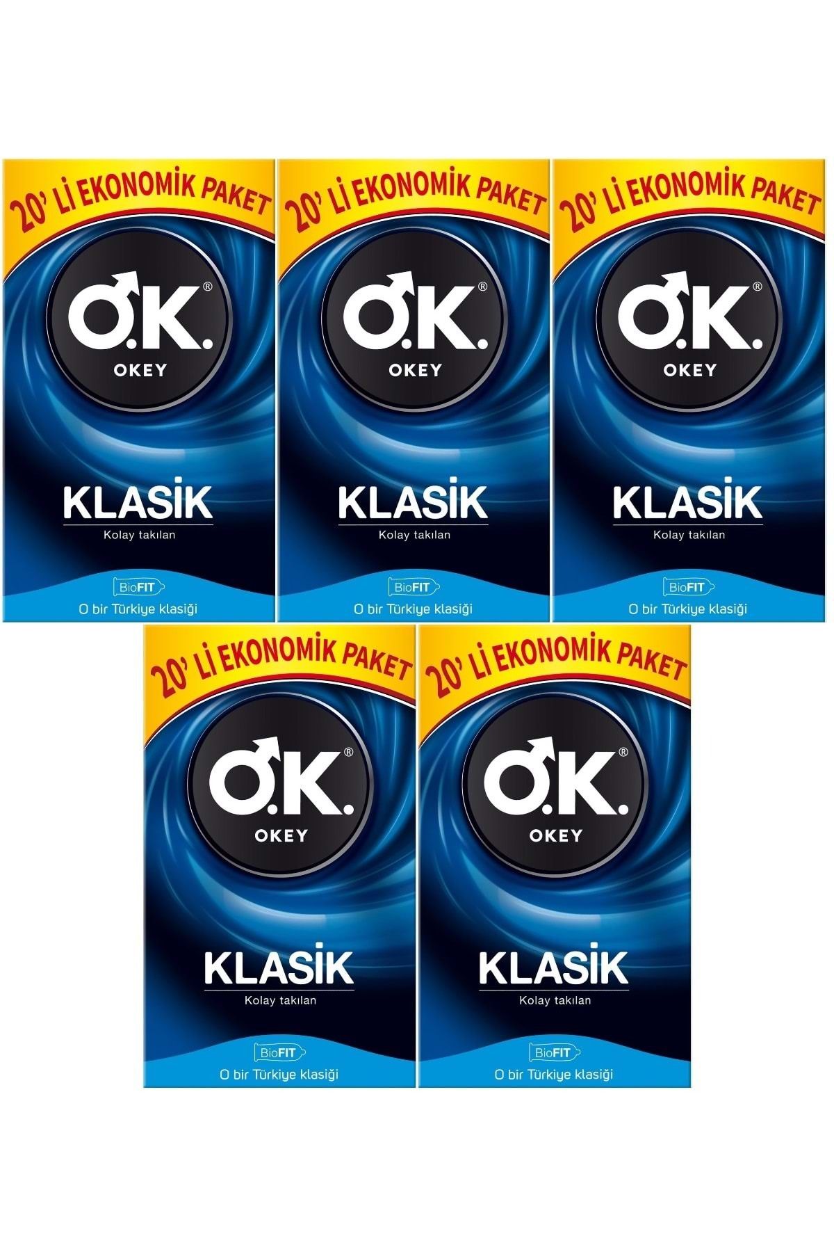 Okey Prezervatif 100 Adet Klasik Ekonomik Pk (5PK*20)